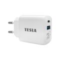 TESLA Power Charger T220 - Dual 25 W PD 3.0/PPS Fast Charger (White)