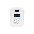 TESLA Power Charger T220 - Dual 25 W PD 3.0/PPS Fast Charger (White)