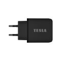TESLA Power Charger T220 - Dual 25 W PD 3.0/PPS Fast Charger (Black)