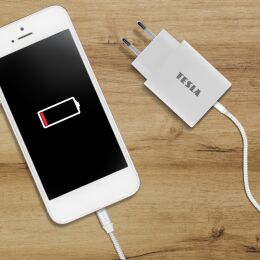 TESLA Power Charger T100 - 20 W PD 3.0/PPS Fast Charger (White)