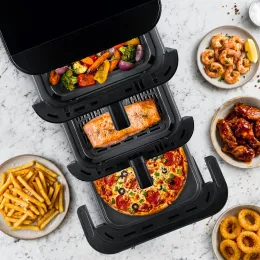 TESLA AirCook TrioZone Q636 XXL - Multifunctional Three-Zone Digital Air Fryer