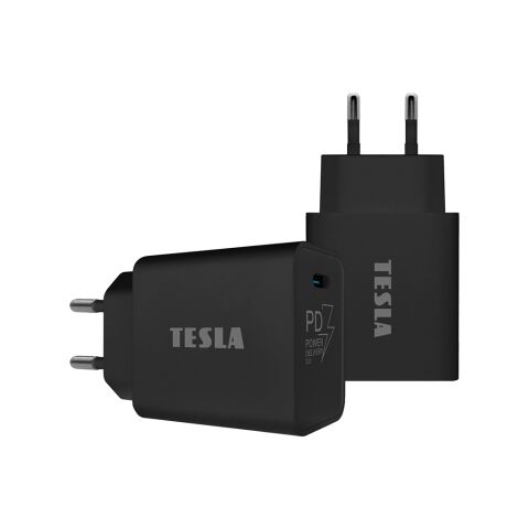 TESLA Power Charger T100 - 20 W PD 3.0/PPS Fast Charger (Black)