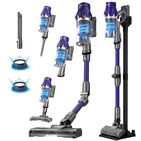 TESLA PureStar E50 PowerDock - Flexible 2-in-1 Cordless Stick Vacuum Cleaner